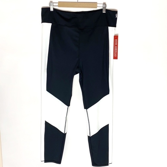 Good American black high rise colorblock leggings - Picture 2 of 8